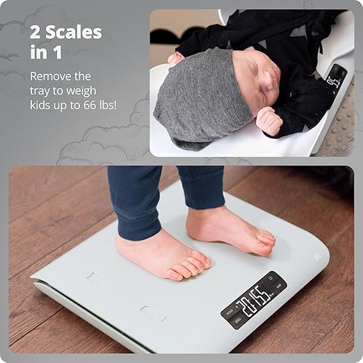 Greater Goods Digital Baby Scale with in-House Algorithm for Wiggly Babies, Infants