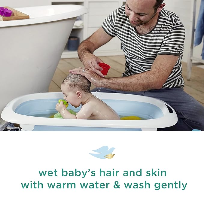 Baby Dove Sensitive Skin Care Baby Wash For Bath Time, Moisture Fragrance Free and Hypoallergenic 20 oz