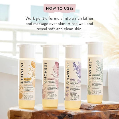 The Honest Company 2-in-1 Cleansing Shampoo + Body Wash | Gentle for Baby 10 fl