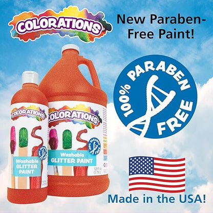 Colorations Washable Glitter Paints, Set of 11, 16oz each, Paint, Kids Paint, Washable Paint, Washable Paint For Kids, Paint For Kids, Kids Paint Set, Paint Set For Kids, Finger Paint