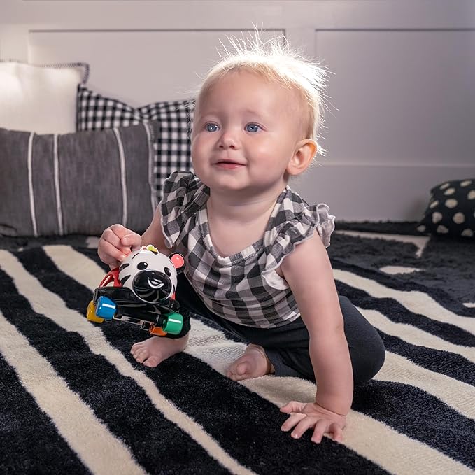 Baby Einstein Curious Car Zen Oball Toy Car & Rattle, Light Up 3 Months+,