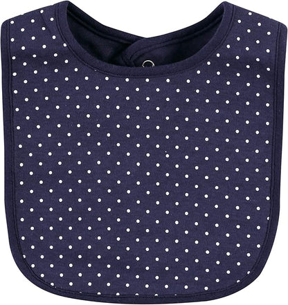 Hudson Baby Unisex BabyCotton Bib and Headband or Caps Set
