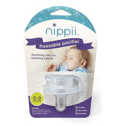 Freezable Pacifier for Teething | BPA Free Medical Grade Silicone 0-9 Months