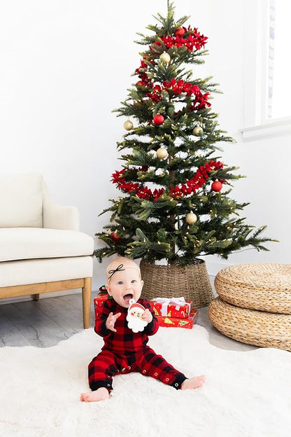 Pearhead Christmas Santa Silicone Baby Teether, Holiday Stocking Stuffers for Newborns