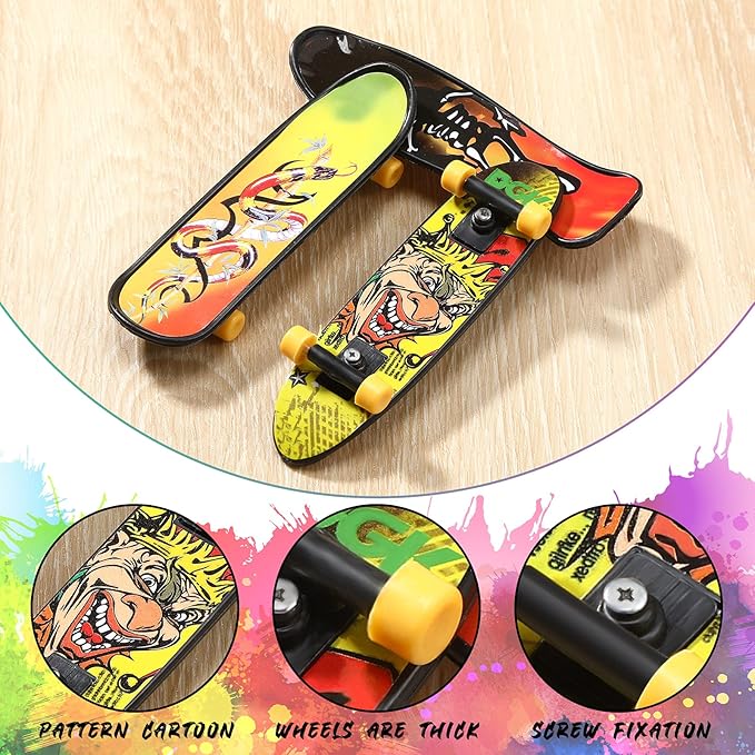 36 Pieces Mini Finger Skateboard Toy Skateboard Finger Boards