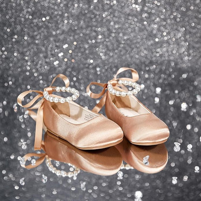Felix & Flora Girls Toddler Little Ballet Shoes - Flower