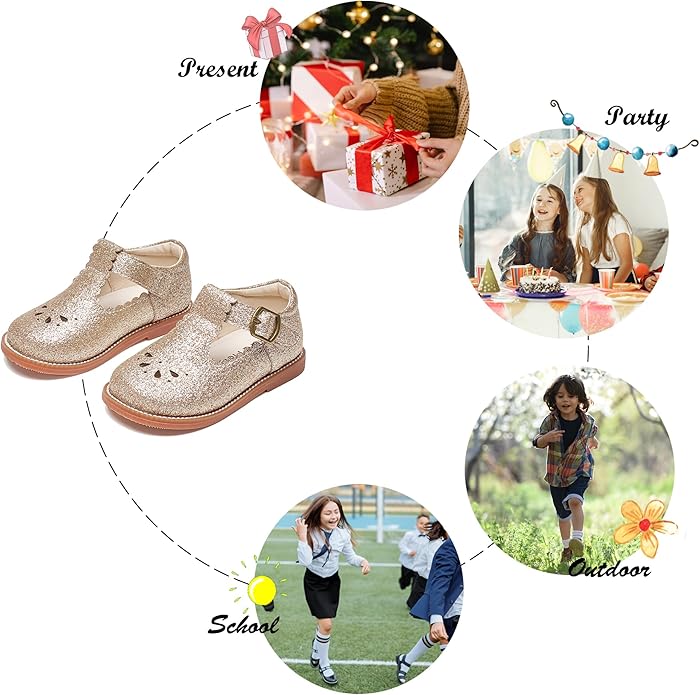 Felix & Flora Toddler Little Girl Mary Jane Dress Shoes