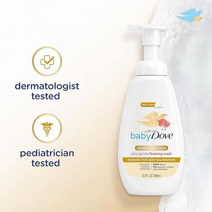 Baby Dove Baby Foaming Wash Melanin-Rich Skin Nourishment 4 Count 13.5 fl.