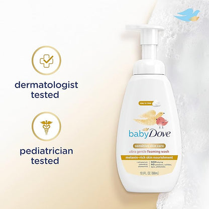 Baby Dove Baby Foaming Wash Melanin-Rich Skin Nourishment 4 Count 13.5 fl.