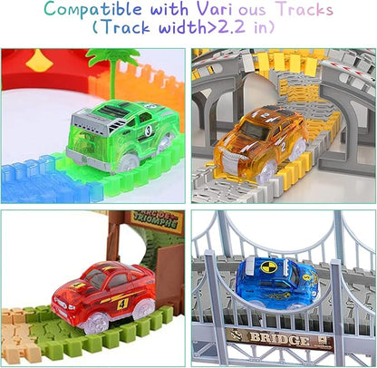 Track Cars Magic Kids Gifts: 4 Pack Track Accessories Replacement 3 4 5 6 7 8 5 LED