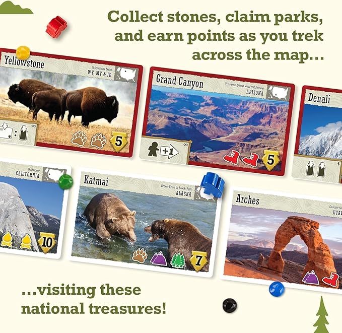 Underdog Games Trekking The National Parks (3rd Edition) - The Award-Winning Family Board Game | Great for Kids Ages 10 and Up | Easy to Learn | Designed for National Park Lovers