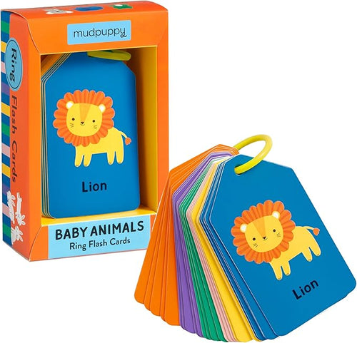 Mudpuppy Baby Animals — Ring Flashcards 26 Durable Double Sided Baby Animal Cards And Reclosable Ring With Colorful Art For Babies Ages 1+ Perfect For Preschool Or Travel For Teachers And Parents