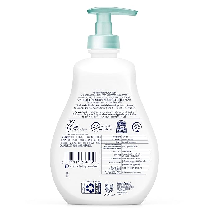 Baby Dove Sensitive Skin Care Baby Wash For Baby Bath 13 oz