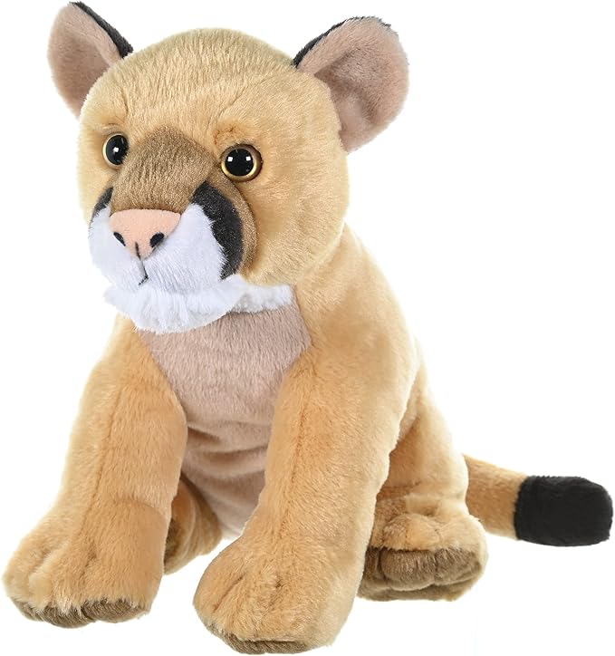Wild Republic Mountain Lion Plush, Stuffed Animal, Plush Toy, Gifts for Kids, Cuddlekins 12 Inches