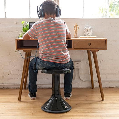 ECR4Kids ACE Active Core Engagement Wobble Stool, 18-Inch Seat Height, Flexible Seating, Black