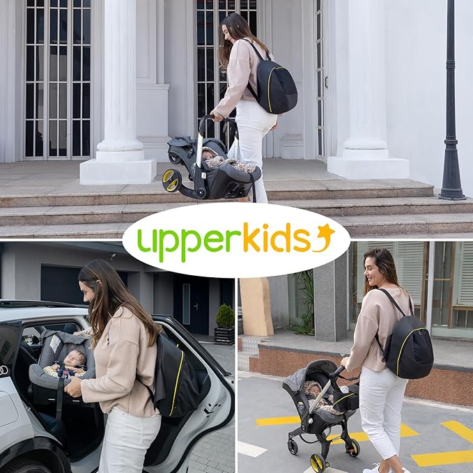 Upperkids Storage Bag Compatible with Doona Infant Car Seat Stroller, Stroller Accessories, Large Capacity Diaper Bag, Easy Access Zipper Design, Wearable Backpack, Stroller Organizer Bag, All Day Bag