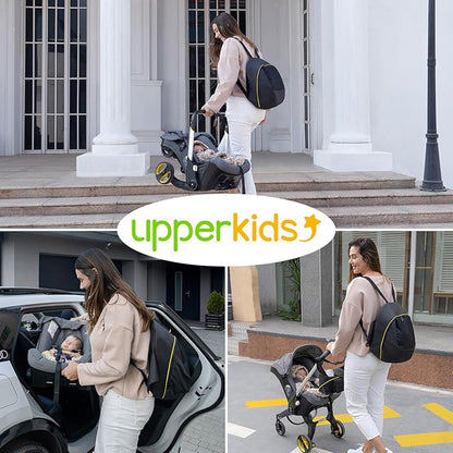 Upperkids Storage Bag Compatible with Doona Infant Car Seat Stroller, Stroller Accessories, Large Capacity Diaper Bag, Easy Access Zipper Design, Wearable Backpack, Stroller Organizer Bag, All Day Bag