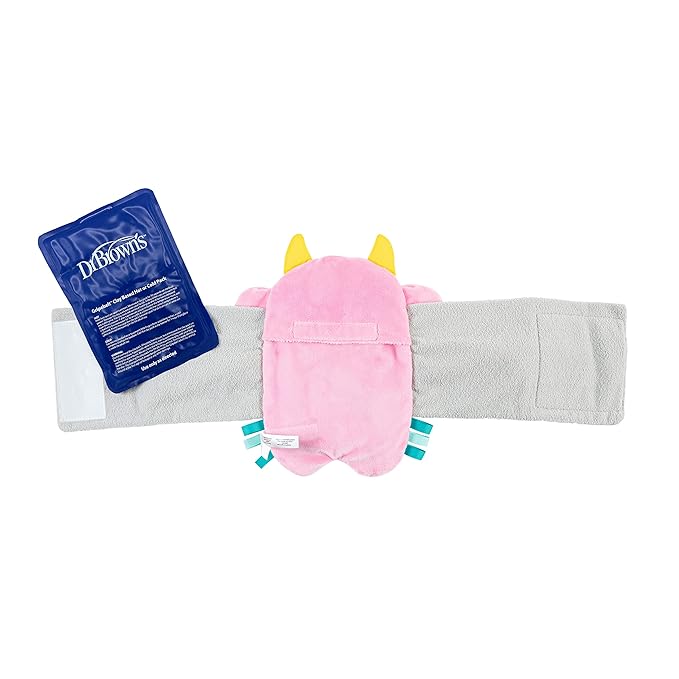 Dr. Brown's Gripebelt Heated Belly Band, Soothe Baby's Tummy with Gentle Warmth and Compression 3m+, Pink