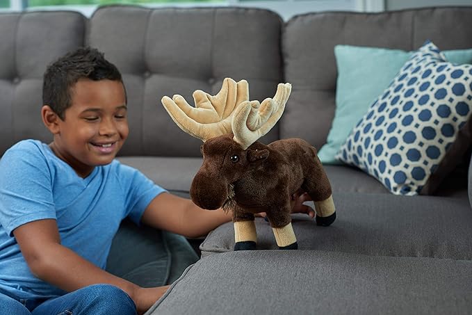 Wild Republic Moose Plush, Stuffed Animal, Plush Toy, Gifts for Kids, Cuddlekins 12"