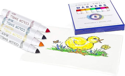 Color Swell Washable Markers 6 Boxes of 8 Vibrant Colors Perfect for Kids, Teachers, Adults, Parties, and Families…