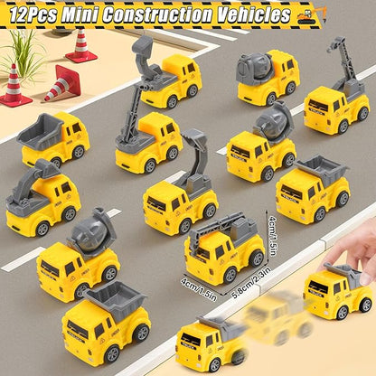 Winrayk Construction Party Favors Construction Birthday Party Supplies, Construction Truck Toy Gift Bag Bracelet Keychain Tattoo Sticker, Kids Construction Games Prize Pinata Filler Goody Bag Stuffers