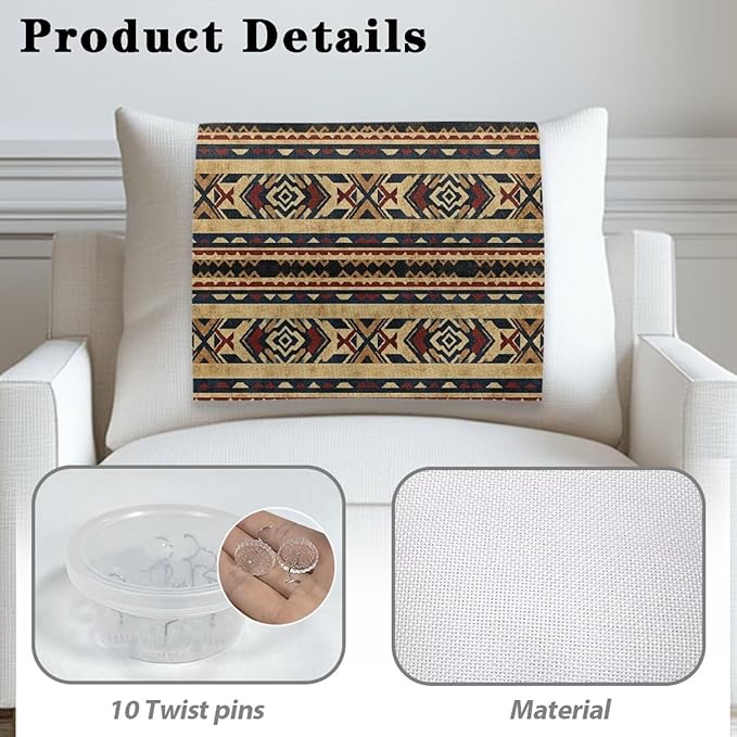 Aztec Recliner Covers for Large Recliner Washable Chair Headrest Cover Wrinkle Resistant Couch Headrest Protector for Home, Office & Theater Seat