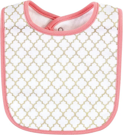 Hudson Baby Unisex BabyCotton Bib and Headband or Caps Set