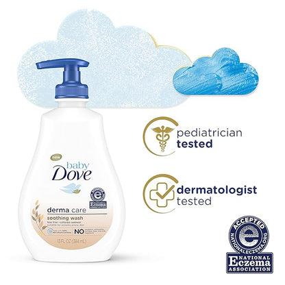 Baby Dove Soothing Baby Body Wash Eczema Care 2 Count To Soothe Delicate Baby Skin No Artificial Perfume or Color, Paraben Free 13 oz