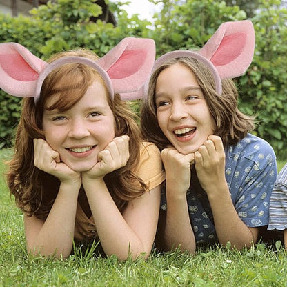 Pig Ears Headband - 1Pcs x Pink Cute Plush Piglet
