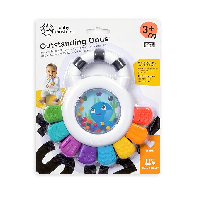 Baby Einstein Opus Sea of Senses Infant Toys Gift Set 3 Pieces, 3 Months