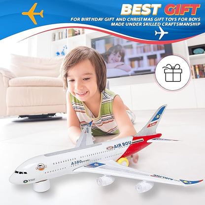 KIDSTHRILL Kids Airplane Toy, Bump & Go Technology 3 4 5 6 7 8 9 10 11 12