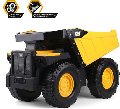 CAT Construction Toys, 20" Mighty Steel Dump Truck - Sturdy Steel & Plastic Construction 3+ Yr