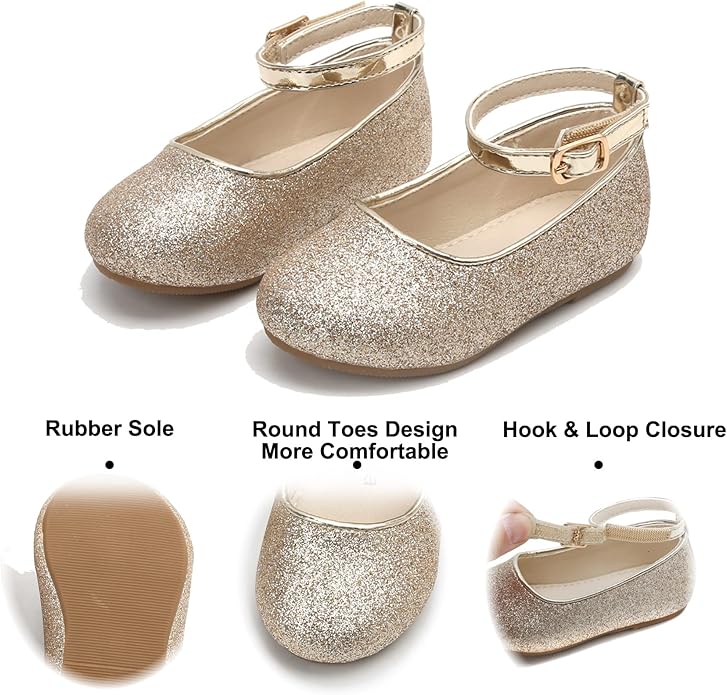 Felix & Flora Girls Toddler Little Ballet Shoes - Flower