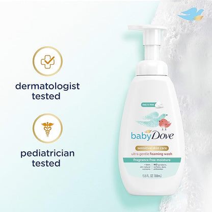 Baby Dove Baby Foaming Wash Fragrance Free Moisture 4 Count 13.5 fl.