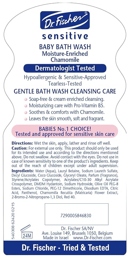 Dr. Fischer Tear-Free Baby Bath Wash, Hypoallergenic B5. Tested