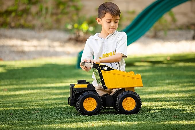 CAT Construction Toys, 20" Mighty Steel Dump Truck - Sturdy Steel & Plastic Construction 3+ Yr