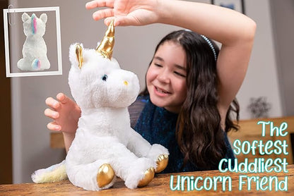 The Memory Building Company Kids Toys - Large Unicorn Surprise Box for Girls and Boys w/Unicorn Plush, Coloring Book and Markers, Jewelry and Horn Headband - Awesome Gift for Girls Age 6 & Up