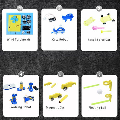 STEM Kits for Kids Ages 5-7, DIY Crafts 5 Set Science Kit, STEM Robotics Kids Toy for Boys Age 8-12, Science Kits for Kids Birthday