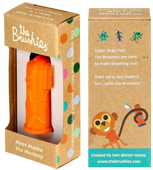 Momo The Monkey Baby & Toddler Toothbrush/Dental Item/Youth Tooth & Gum Care/Ages 4 Weeks to 4 Years