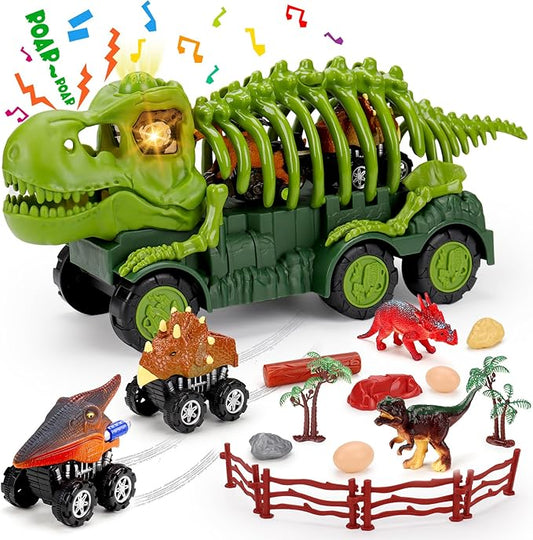 Dinosaur Trucks Toys for 2+ 3 4 5 6 Year 3-5 with 4-6 Girls