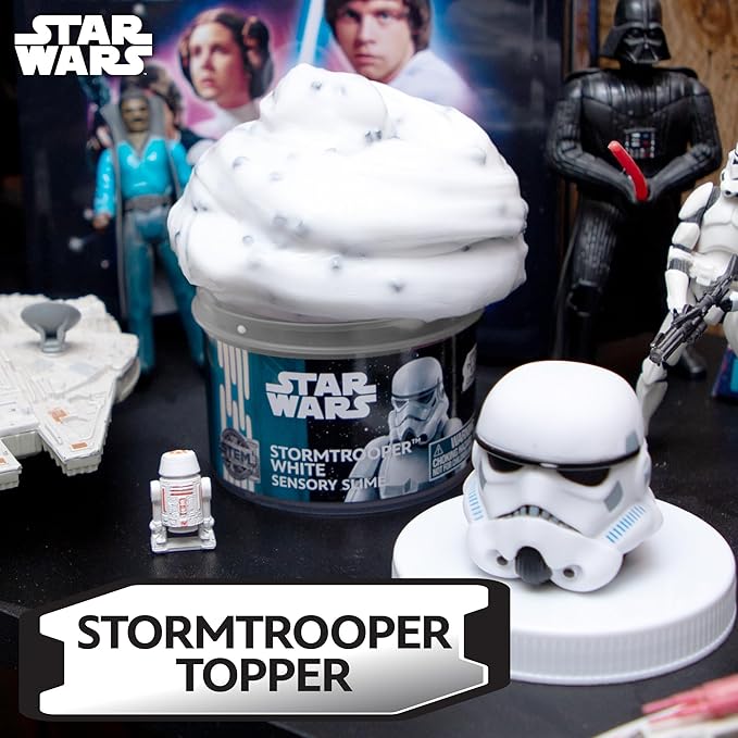 STAR WARS Stormtrooper White Slime, 8oz Star Wars Slime, Pre-Made Slime, Party Favors for Kids, Perfect for Goodie Bags, Desk Toys, Star Wars Merch, Star Wars Toys, Great Gifts for Adults & Kids