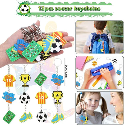 Winrayk Soccer Party Favors Birthday Supplies Soccer Goodie Bags Fidget Spinner Medal Bracelet Keychain Tattoo Sticker Kids Boys Girls Soccer Pinata Filler Sports Soccer Birthday Party Favors Supplies