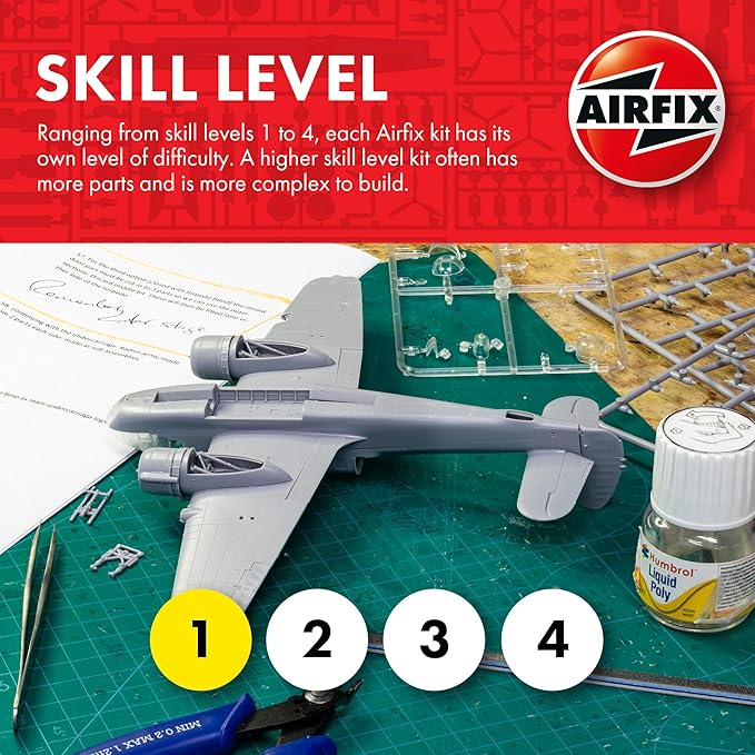 Airfix Model Tank - A02342 Tiger 1, Plastic Model Kits for Adults & Kids 14+, 1:72 Scale, Skill Level 1, WW2 Theme Military Models, World War 2 Tanks