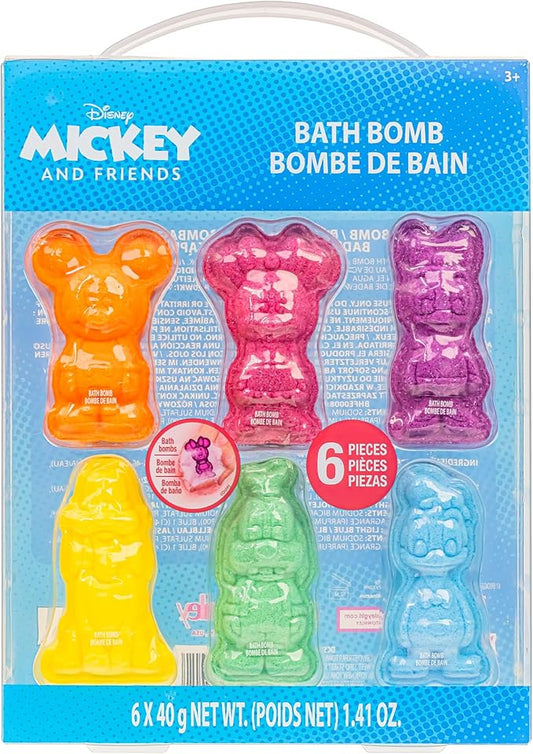 Mickey Minnie and Friends Bubblegum Scented Bath Bombs - Ages 3+ Character