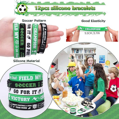 Winrayk Soccer Party Favors Birthday Supplies Soccer Goodie Bags Fidget Spinner Medal Bracelet Keychain Tattoo Sticker Kids Boys Girls Soccer Pinata Filler Sports Soccer Birthday Party Favors Supplies