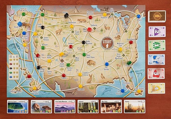 Underdog Games Trekking The National Parks (3rd Edition) - The Award-Winning Family Board Game | Great for Kids Ages 10 and Up | Easy to Learn | Designed for National Park Lovers
