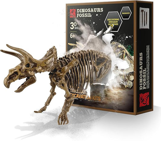 VIBIRIT Dig Up Dinosaurs Skeleton Set,Dinosaur Digging Fossil Kit Model Toys Educational Realistic Toys for Kids,Boys,Girls