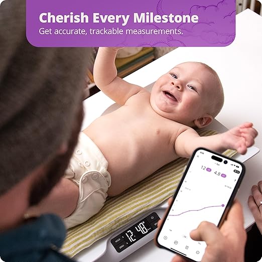 Greater Goods Smart Bluetooth Baby Scale with in-House Algorithm for Wiggly Babies, Infants