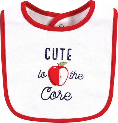 Hudson Baby Unisex BabyCotton Bib and Headband or Caps Set