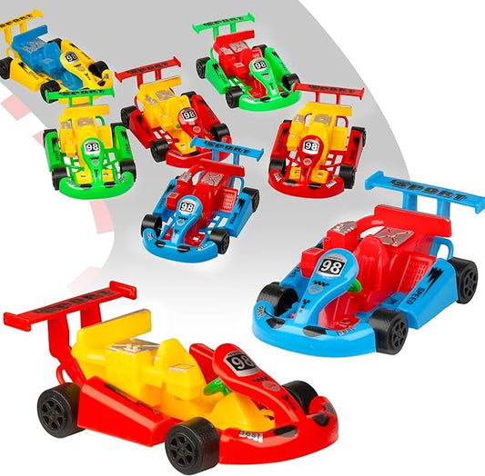 Pull Back Go Kart Friction Powered Racing Cars Kids Birthday 12PCSPROLOSO